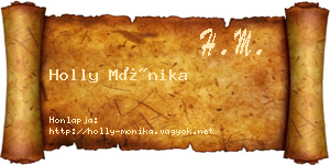Holly Mónika névjegykártya