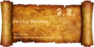 Holly Mónika névjegykártya